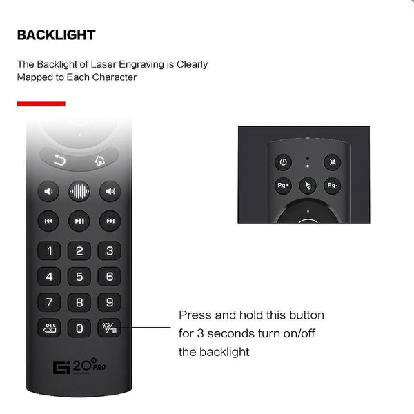 Remote controls g20s pro voice air remote mouse backlight infrared