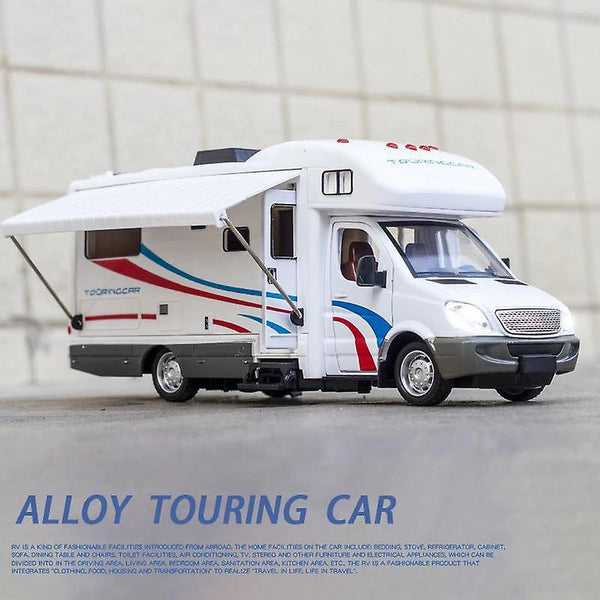 Toy cars 1:32 vehicle rv trailer caravan alloy car model