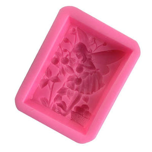 Cake pans molds 3d angel girl fairy silicone soap mold diy