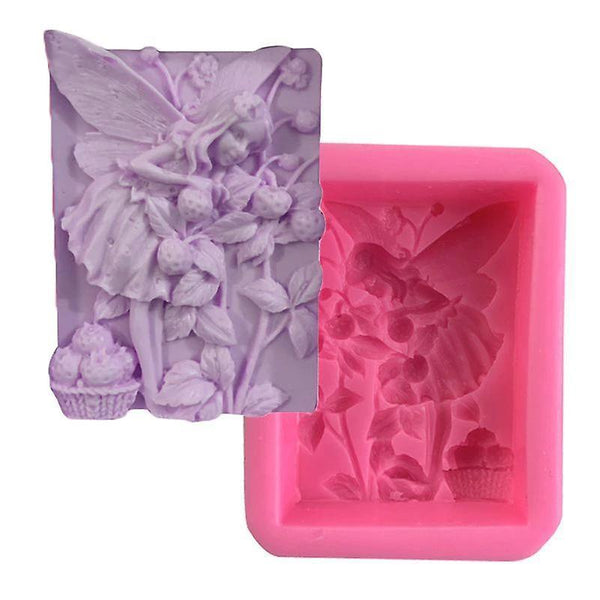 Cake pans molds 3d angel girl fairy silicone soap mold diy