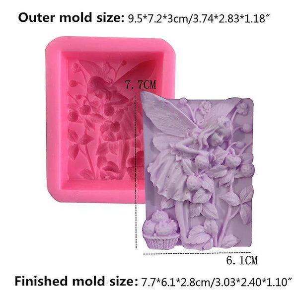 Cake pans molds 3d angel girl fairy silicone soap mold diy