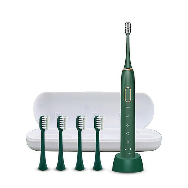 Toothbrushes electric toothbrush 15 modes ultrasonic green