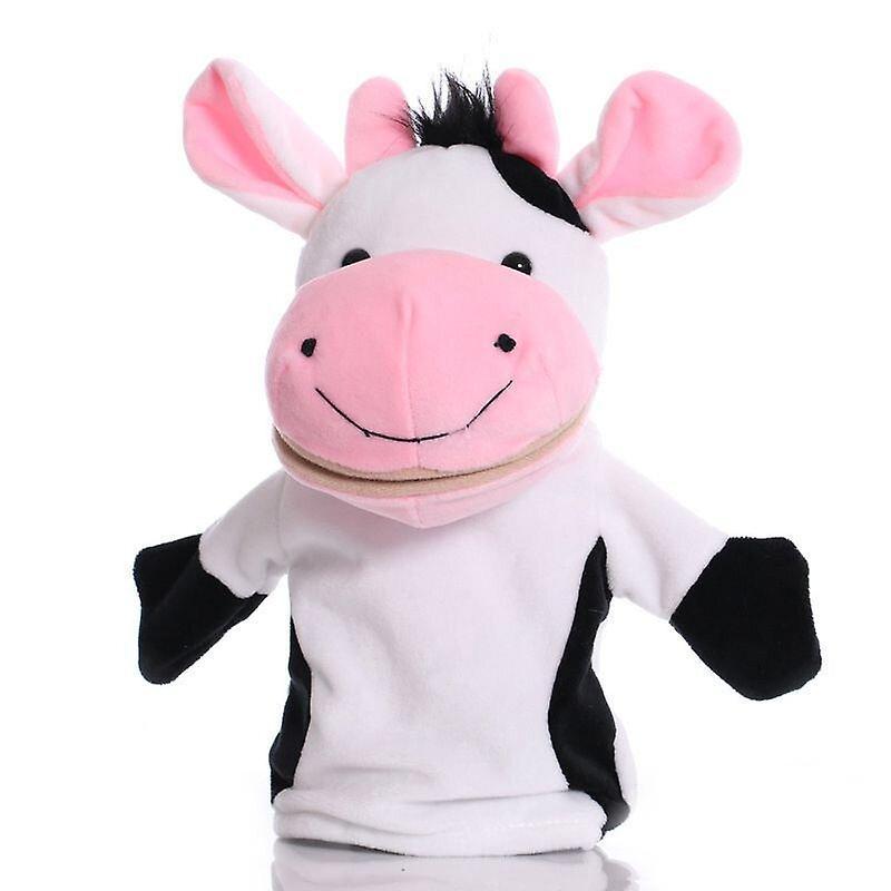 Stuffed animals cow animal hand puppet plush toys telling story doll