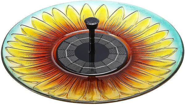 Bird Baths Solar Garden Fountain Yellow