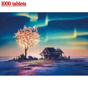 Jigsaw puzzles diy aurora jigsaw puzzle 1000 pieces puzzles adult kids educational toy game