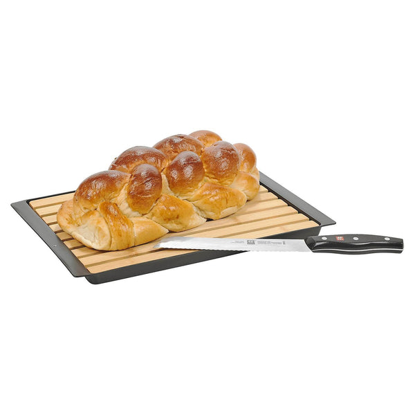 Cutting boards wooden bamboo cutting board with crumb catcher bread chopping tray