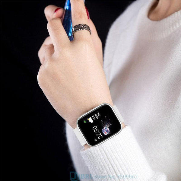 Watches sport silicone smart watch women men smartwatch for android ios smart watches black