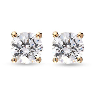 删除Earrings j francis stud earrings swarovski  zirconia gold plated silver for her 1.73Ct