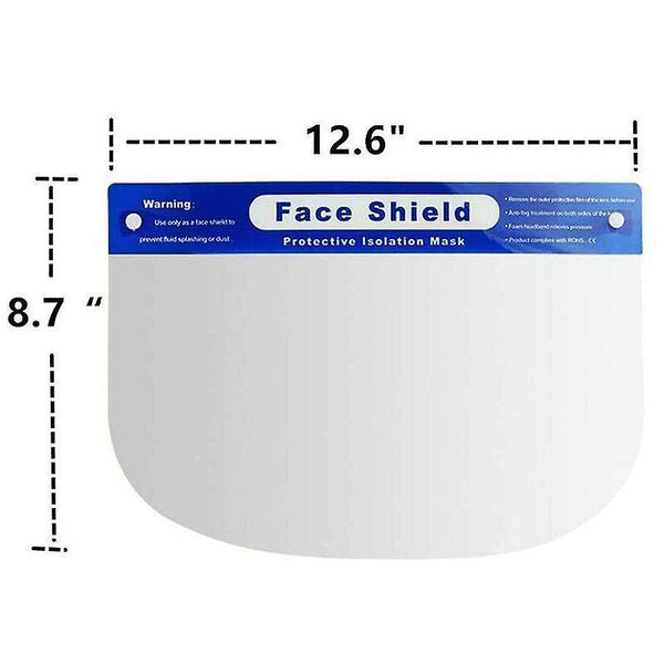 Dust masks 1pc full face shield guard protector mask clear+head band elastic reusable visor