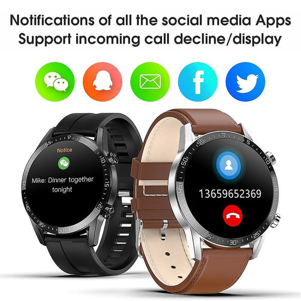 Watches smart watch men thermometer ecg smart watch ip68 waterproof watches black