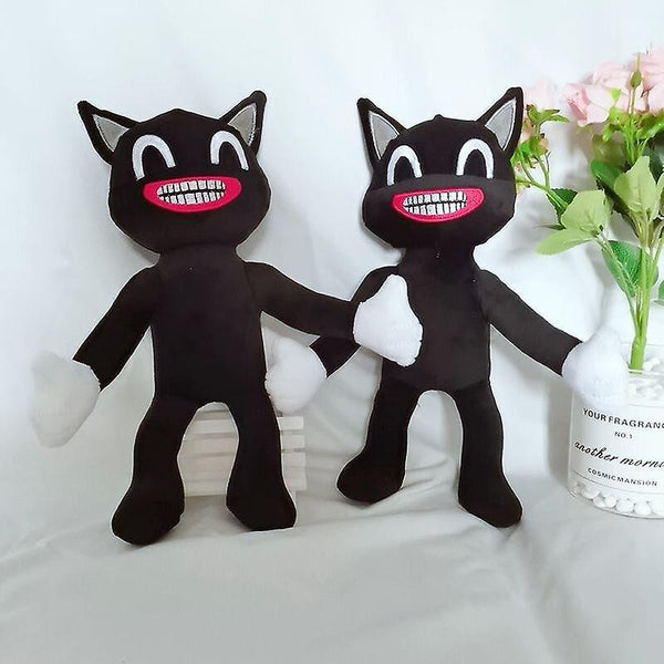 Stuffed Animals Black Cartoon Cat Plush Toy 30cm/11.8in Horror