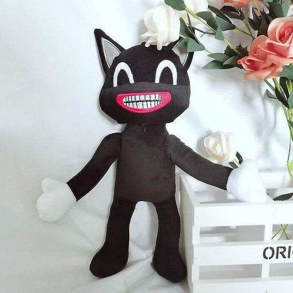 Stuffed Animals Black Cartoon Cat Plush Toy 30cm/11.8in Horror