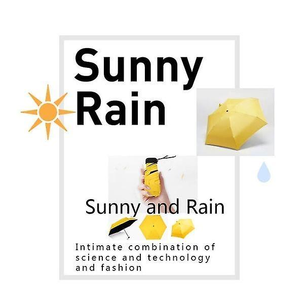 Outdoor umbrellas sunshades 1 mini pocket sun rain umbrella yellow