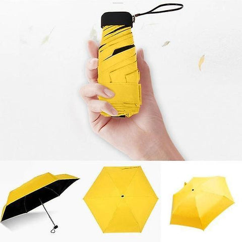 Outdoor umbrellas sunshades 1 mini pocket sun rain umbrella yellow