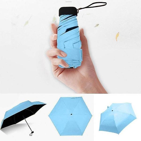 Outdoor umbrellas sunshades 1 mini pocket sun rain umbrella blue