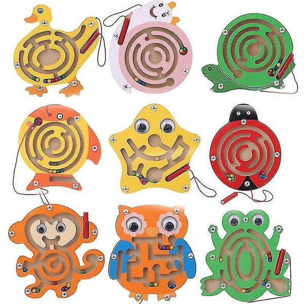 Mechanical puzzles children magnetic maze toy wooden puzzle game frog