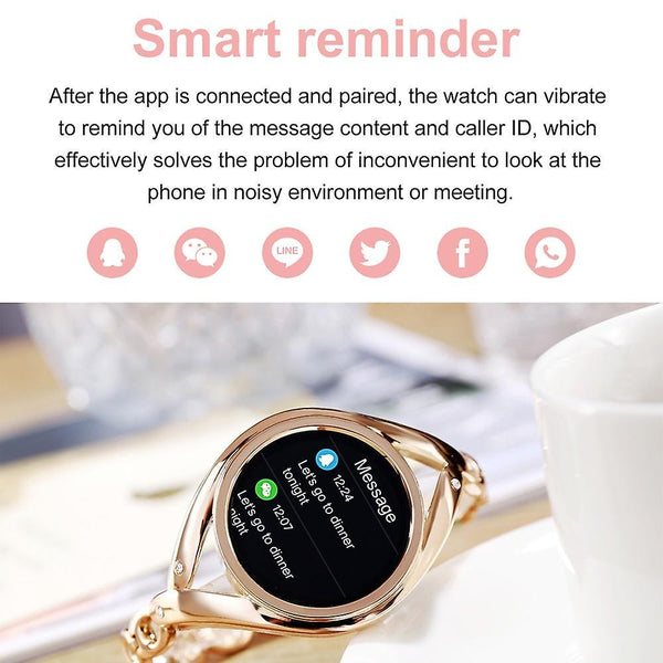 Watches smart watch women diy watch face waterproof ladies smart watches gold