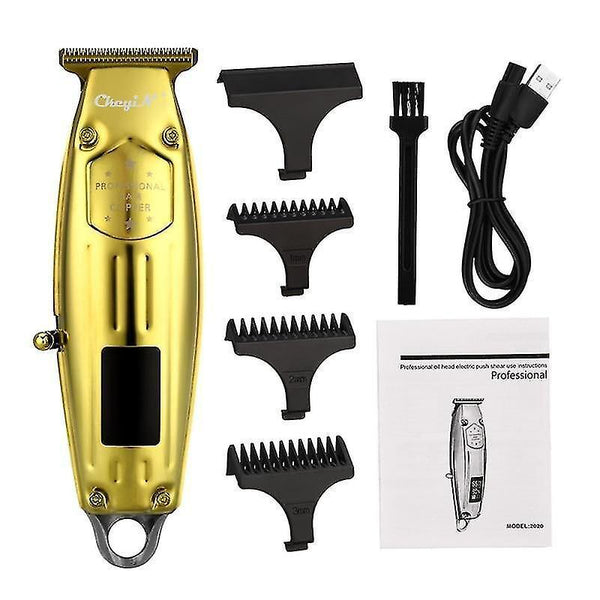 Hair clippers trimmers portable digital hair trimmer rechargeable hair clippers silver