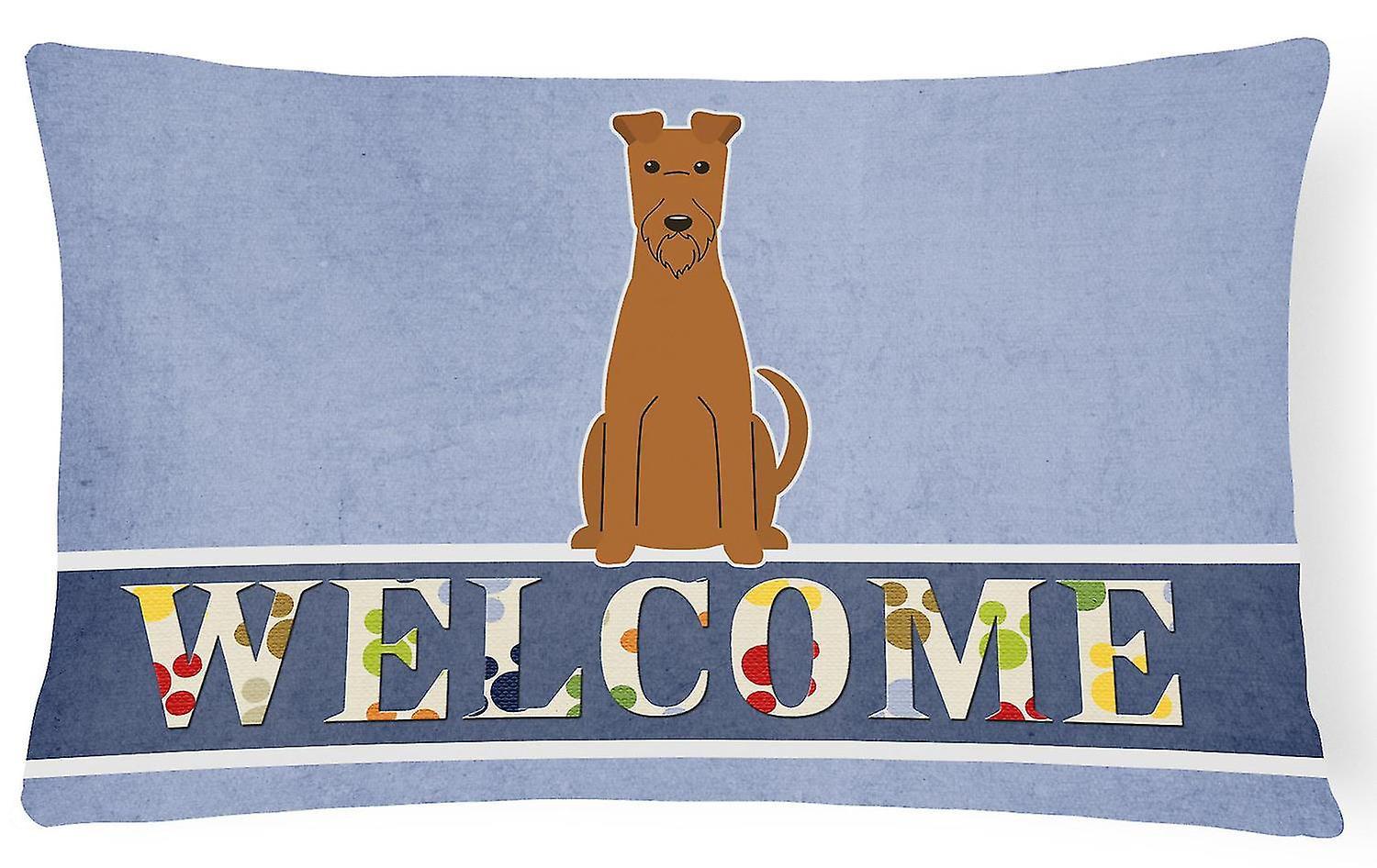 Pillows irish terrier welcome canvas fabric decorative pillow