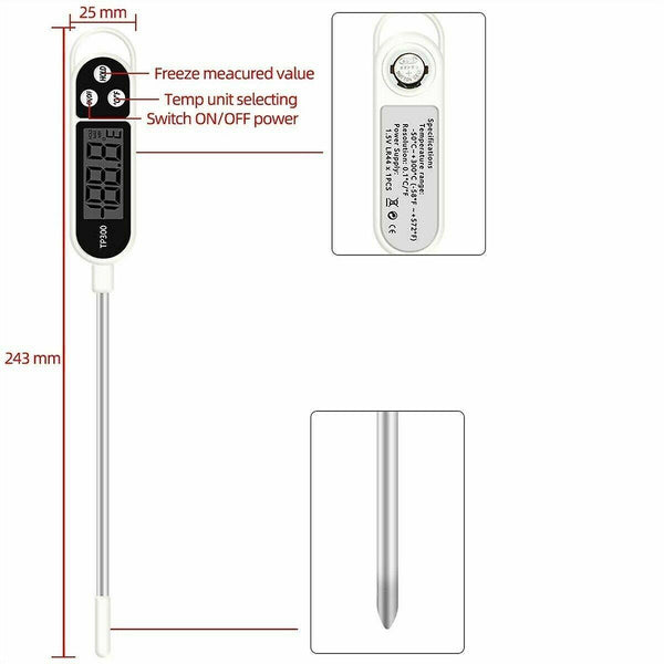 Cooking Thermometers Digital Probe Thermometer For Kitchen Milk Oil Tea Soup Temperature Tools