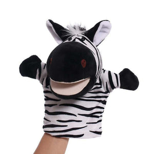 Stuffed Animals Zebra Animal Hand Puppet Plush Toys Telling Story Doll