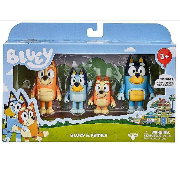 Action Toy Figures Bluey Family Bingo Toys 4Pcs Pack SET 25cm BINGO BLUEY Plush Toy Kid Christmas gi