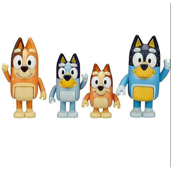 Action Toy Figures Bluey Family Bingo Toys 4Pcs Pack SET 25cm BINGO BLUEY Plush Toy Kid Christmas gi