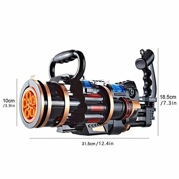 Bubble blowing toys electric bubble machine five hole huge amount electric automatic bubble maker gun black