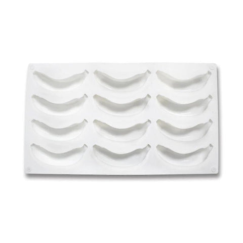 Ice cube trays 12 cavity 3d banana silicone mold for baking chocolate mousse cake ice cream cake molds