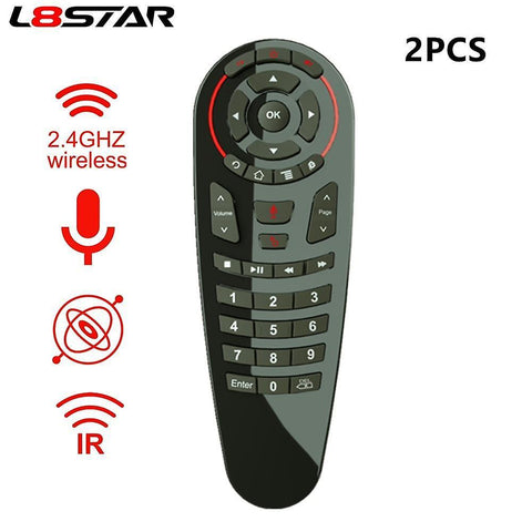 Remote controls l8star g30s voice air mouse android tv gyro 33 keys ir learning remote control tv controller