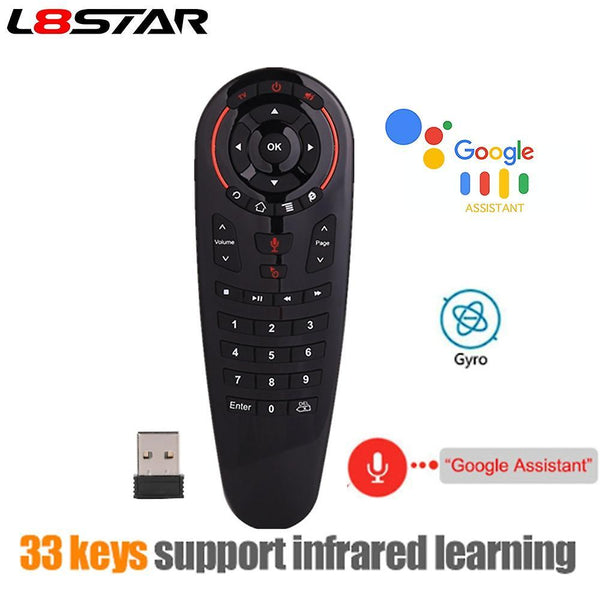 Remote controls l8star g30s voice air mouse android tv gyro 33 keys ir learning remote control tv controller