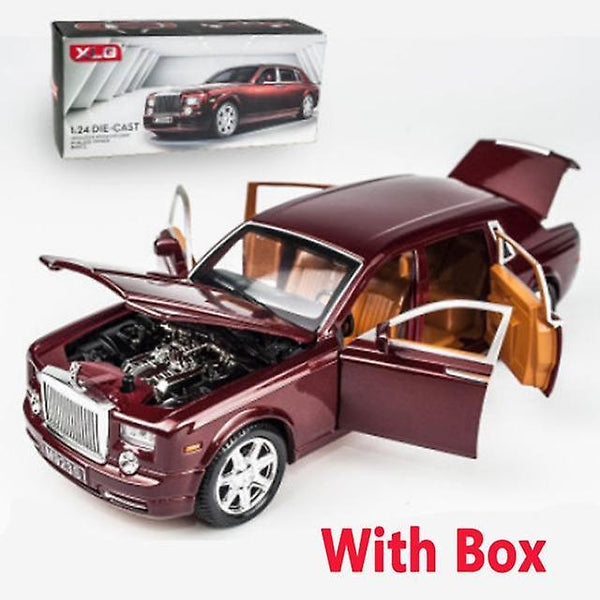 Toy cars 1:24 rolls royce phantom cohes alloy toys red