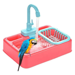 Bird Toys Bird Feeder Automatic Parrot Bathtub Bath Shower Water Dispenser Bird Cage Bathroom Parrot