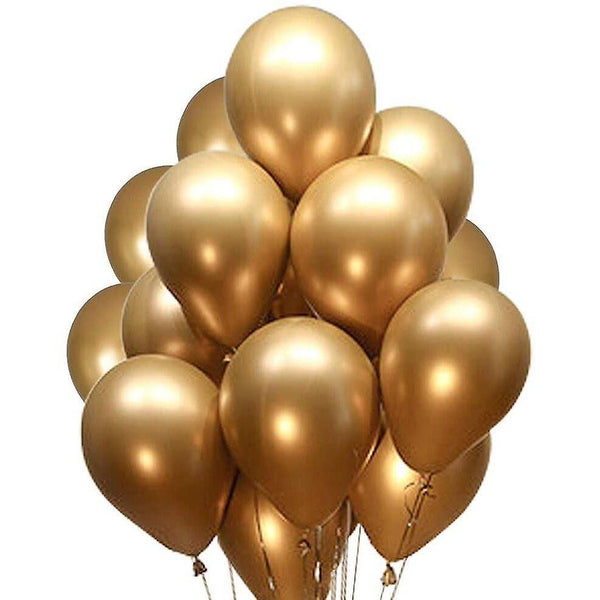 Balloons Party Balloon 50pcs 12'' Inch Shiny Gold Chrome Metallic Helium Latex Balloons Wedding Birt