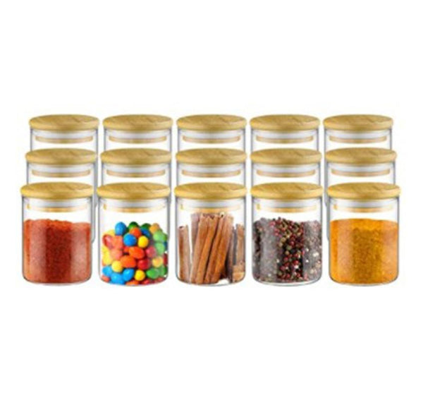 Storage Jars Glass Spice Jars Airtight Glass Containers Made Of Glass Jars With Lid Set Storage Jars Set Glass Storage Kitchen Tea Spice Jars Serving Pitchers & Carafes