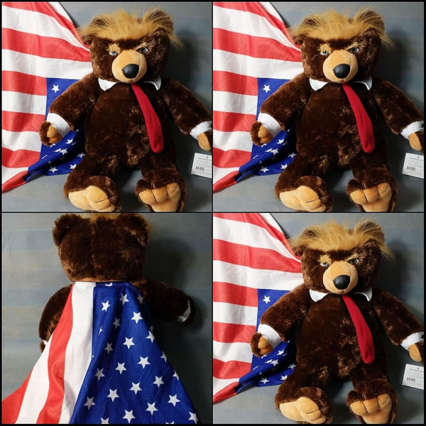 Stuffed Animals Donald Trump Bear Plush Toys USA President Bear