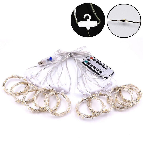 Light ropes strings homemiyn led string lights  curtain wall usb powered lights with remote control 300x5x300cm purple