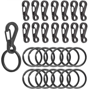 Carabiners mini carabiner hook hanging buckle clip flat metal keychain for crafts and bag accessories 30 pieces