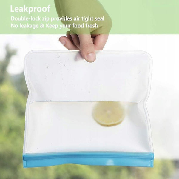 Food storage bags reusable sandwich bags  bpa storage bags  extra-thick waterproof ecological bags for 21.5 * 18 Cm