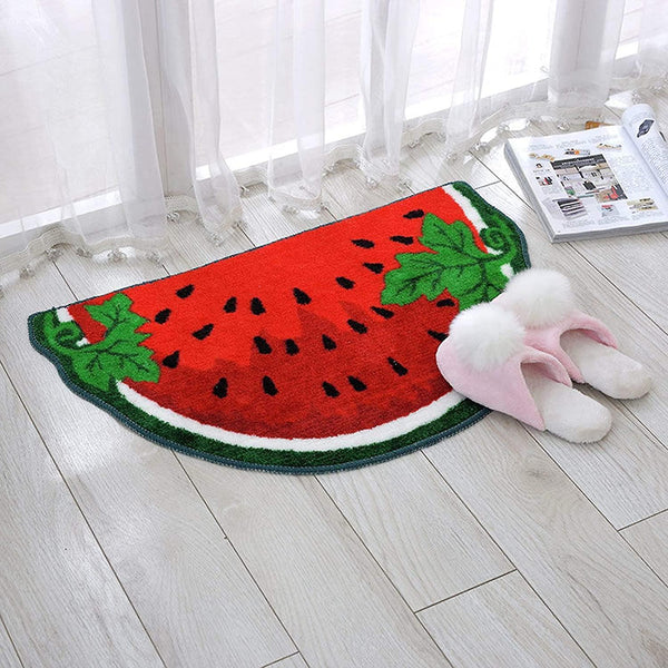 Watermelon Pattern Printed Canvas Creative Embroidery Crafts Gift For Kids Home Decor Rugs