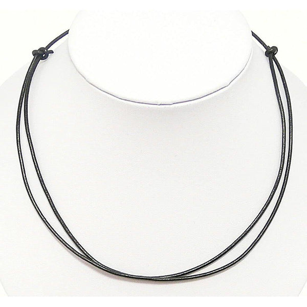 Necklaces benerini men's surf surfer black leather cord necklace/leather choker/leather necklace - fully