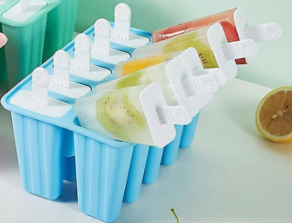 Ice cream maker freezer bowls 25cm 12 cells multicolored ice cream mold food grade silicone ice tray ice box ices maker home blue