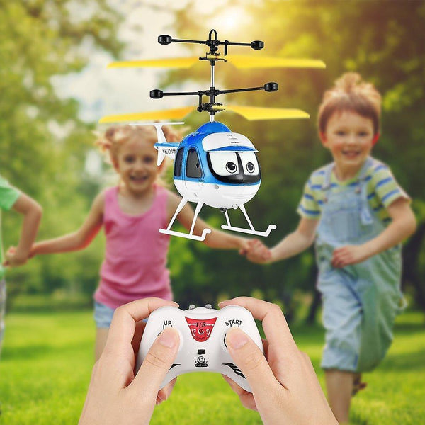 Robotic Toys Induction Flying Toys RC Helicopter Cartoon Remote Control Drone Kid Plane Toy