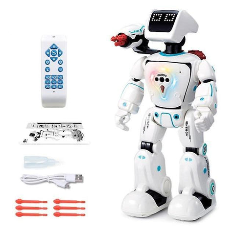 Robotic Toys Remote Control Intelligent Smart Robot Touch Launch Bullet RC Robot Child Christmas gif