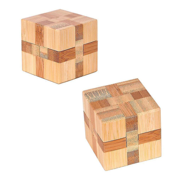 Wooden Blocks Kong Ming Luban Lock Kids Children 3d Handmade Wooden Toy Adult Intellectual Brain Tea