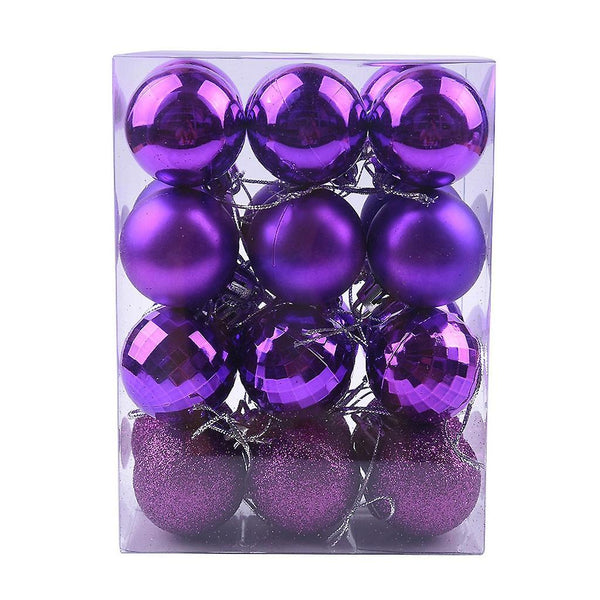 Christmas gift kids Purple 40mm Xmas Tree Ball Bauble Hanging Home Party Ornament Decor