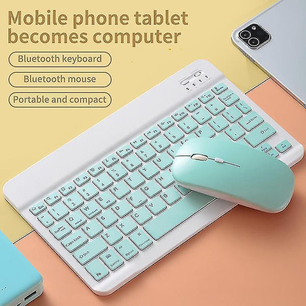 Remote controls rechargeable universal 10 inch wireless bluetooth keyboard mouse set for ipad iphone mac android