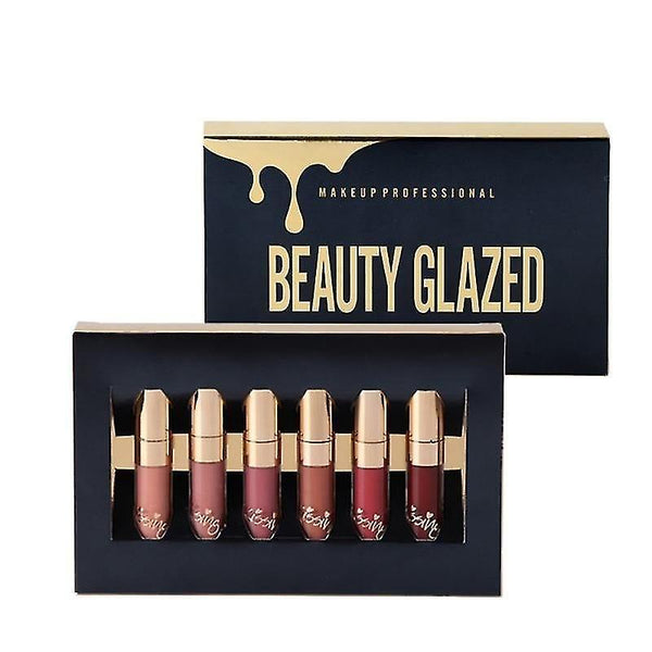 Lip gloss beauty glazed 6 piece set of liquid lipstick lip glosses 2