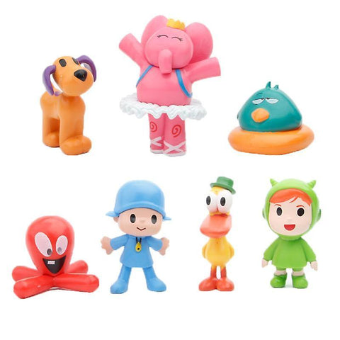 Action toy figures 7pcs/set pocoyo zinkia toy action figure kid christmas gift