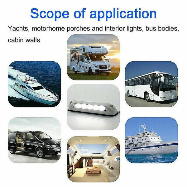 Light ropes strings led awning light 12v white waterproof longstrip lamp caravan motorhome